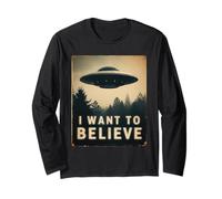 Voglio Credere Vintage UFO Classico Sogno Incontro Maglia a Manica