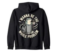 Voglio Essere l'intero Problema Trash Frog Felpa con Cappuccio
