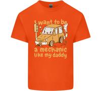 Voglio Essere un Meccanico Come Mio Papà Uomo Cotone T-Shirt Tee Top