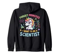 Voglio Essere Uno Scienziato Unicorn Girl Empowerment Felpa con Cappuccio