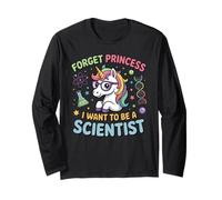 Voglio Essere Uno Scienziato Unicorn Girl Empowerment Maglia a Manica