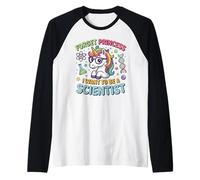Voglio Essere Uno Scienziato Unicorn Girl Empowerment Maglia con Maniche Raglan
