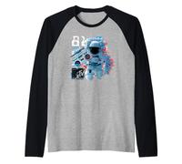 Voglio Il Mio MTV Space Astronaut Ghetto Blaster Maglia con Maniche Raglan