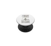 Voglio Lasciare Alien UFO Spazio Strano Extraterrestre PopSockets PopGrip Adesivo