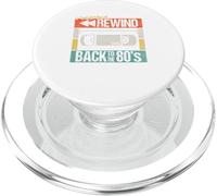 Voglio riavvolgere indietro agli anni '80 Retro VHS Nostalgia 80 PopSockets PopGrip per MagSafe