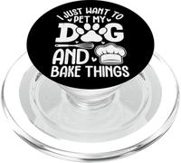 Voglio solo accarezzare il mio cane e cuocere le cose PopSockets PopGrip per MagSafe