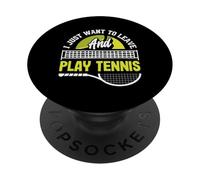 Voglio solo andarmene e giocare a tennista PopSockets PopGrip Adesivo