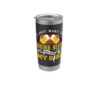 Voglio solo bere birra e baciare la mia ragazza divertente dicendo Bicchiere termico in acciaio inox doppia parete