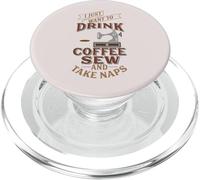 Voglio solo bere caffè cuci e fare pisolini PopSockets PopGrip per MagSafe