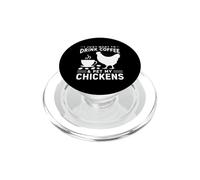 Voglio solo bere caffè e accarezzare i miei polli PopSockets PopGrip per MagSafe