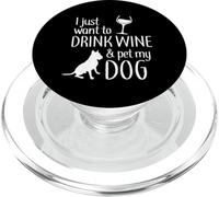 Voglio Solo Bere Vino E Coccolare Il Cane PopSockets PopGrip per MagSafe