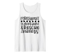 Voglio Solo Bere Vino e Salvare Gli Animali Canotta