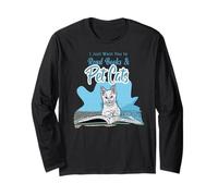 Voglio Solo Che tu legga Libri Kitty Cat Meow Cat Pet Animal Maglia a Manica
