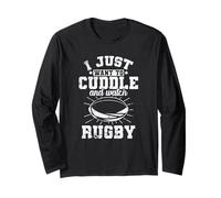 Voglio Solo coccolare e Guardare Il Rugby Maglia a Manica