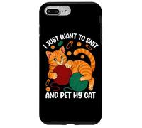 Voglio solo lavorare a maglia e accarezzare il mio gatto Custodia per iPhone 7 Plus/8 Plus