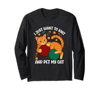 Voglio solo lavorare a maglia e accarezzare il mio gatto Maglia a Manica