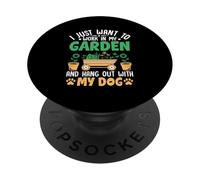 Voglio solo lavorare nel mio giardino e uscire con il mio cane PopSockets PopGrip Adesivo