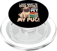 Voglio solo leggere libri e accarezzare il mio carlino PopSockets PopGrip per MagSafe