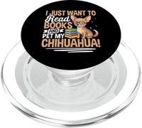 Voglio solo leggere libri e accarezzare il mio chihuahua PopSockets PopGrip per MagSafe