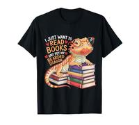 Voglio solo leggere libri e accarezzare il mio drago barbuto Maglietta