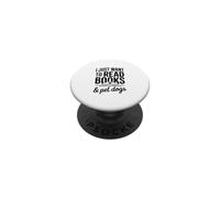 Voglio solo leggere libri e cani da compagnia PopSockets PopGrip Adesivo
