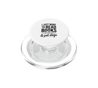 Voglio solo leggere libri e cani da compagnia PopSockets PopGrip per MagSafe