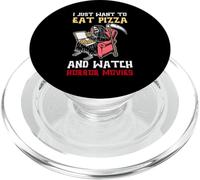 Voglio solo mangiare pizza e guardare film horror PopSockets PopGrip per MagSafe