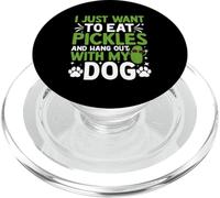 Voglio solo mangiare sottaceti e uscire con il mio cane PopSockets PopGrip per MagSafe
