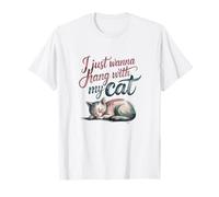 Voglio Solo Stare con Il Mio Gatto Maglietta