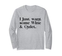 Voglio Solo Un Po' di Vino E Tranquillità Maglia a Manica