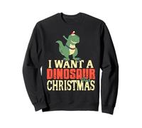 Voglio Un Dinosauro per Natale Umoristico Felpa
