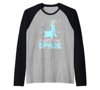 Voglio Un Po’ di Spazio Lama Galassia Divertente Maglia con Maniche Raglan