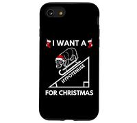 Voglio un'ipotenusa per Natale - Insegnante di matematica, ippopotamo natalizio Custodia per iPhone SE (2020) / 7 / 8