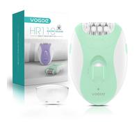 VOGOE Epilatore Elettrico Donna con 21 Pinzette & Luce LED, 2 Velocità Epilazione Senza Fili Ricaricabile, Epilatore Elettrico per Braccia & Gambe HR110 (Verde chiaro)