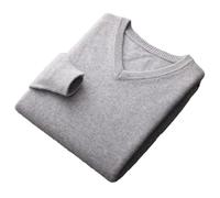 Vogrtcc Maglioni da Uomo in Cashmere con Scollo A V Maglioni Business Casual Lavorati A Maglia