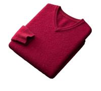 Vogrtcc Maglioni da Uomo in Cashmere con Scollo A V Maglioni Business Casual Lavorati A Maglia