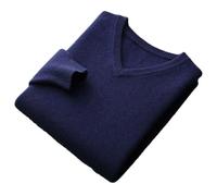 Vogrtcc Maglioni da Uomo in Cashmere con Scollo A V Maglioni Business Casual Lavorati A Maglia