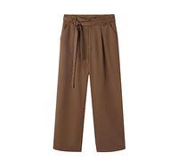 Vogrtcc Pantaloni A Gamba Larga A Vita Alta da Uomo Brown M