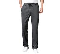 Vogrtcc Pantaloni da Abito da Uomo con Elastico in Vita Pantaloni Eleganti Slim Fit Taglie Forti Dark gray9 5XL