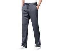 Vogrtcc Pantaloni da Abito da Uomo con Elastico in Vita Pantaloni Eleganti Slim Fit Taglie Forti Winter gray9 XXL