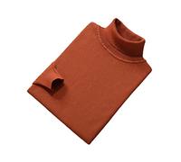 Vogrtcc Pullover a collo alto a maniche lunghe da uomo maglione lavorato a maglia in lana invernale, D, XL