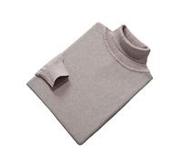 Vogrtcc Pullover a collo alto a maniche lunghe da uomo maglione lavorato a maglia in lana invernale, A, S