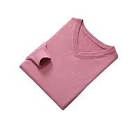 Vogrtcc Uomini Maglioni Vneck Manica Lunga Pullover Tinta unita Lana Maglieria Maglioni, rosa, XL