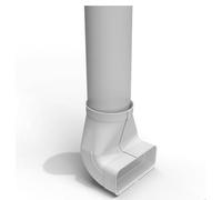Vogt Deviatore Sistema di canali Piatti 150 OptimAIRo, Raccordo Combinato Bianco, 222 x 89 mm, 150 mm