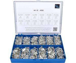 VOGT VERBINDUNGSTECHNIK 4030 Assortimento di terminali per occhiello 0,50 mm² 6 mm² Argento 1440 pezzi