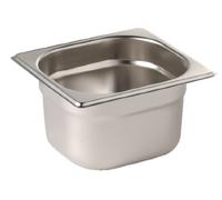 VOGUE 4 x Gastronorm 1/6 pentole e coperchi 100 mm di profondità contenitore per alimenti in acciaio INOX