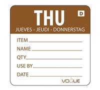 Vogue Brown Dissolvable Giovedì etichette Thursday. Rotolo di 250
