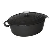 Vogue Casseruola ovale nera, grande, 125 x 230 x 305 mm, 6 l