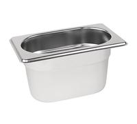 Vogue - Contenitore per alimenti, Gastronorm 1/9, in acciaio inox - 0,8 litri, profondo 100 mm