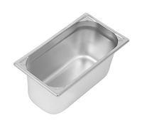 VOGUE DW444 - Padella in acciaio INOX resistente, 1/3, capacità 5,7 l, altezza 150 mm, larghezza 176 mm, lunghezza 325 mm